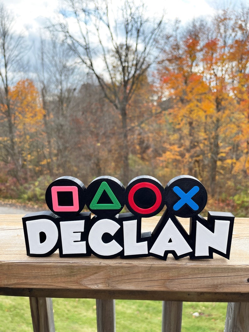 PS Style Custom Gaming Name Sign | Personalized | Birthday | Gifts ...
