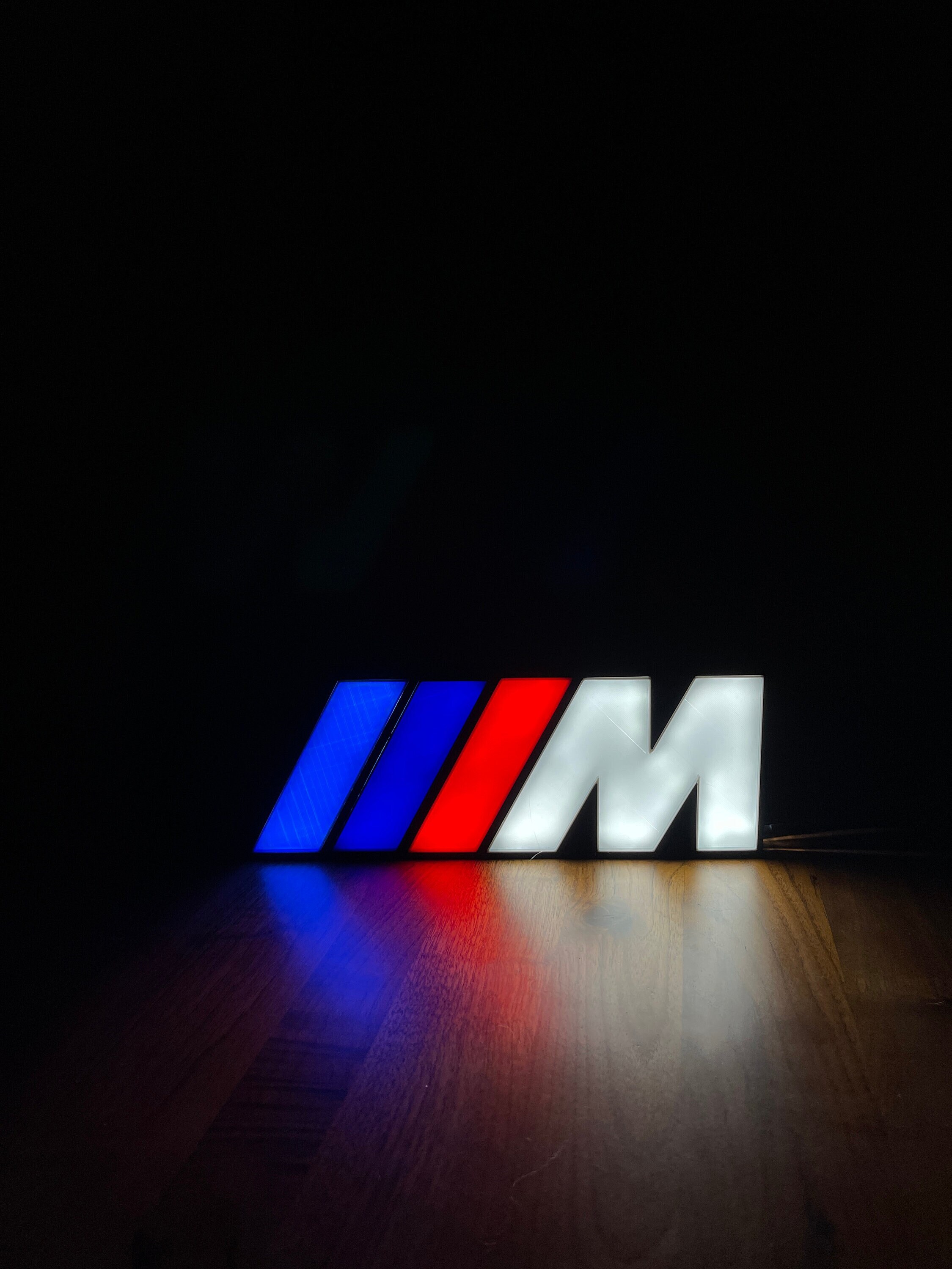 BMW BADGE LED ILLUMINATED WALL LIGHT SIGN GARAGE AUTOMOBILIA M POWER M3 M4