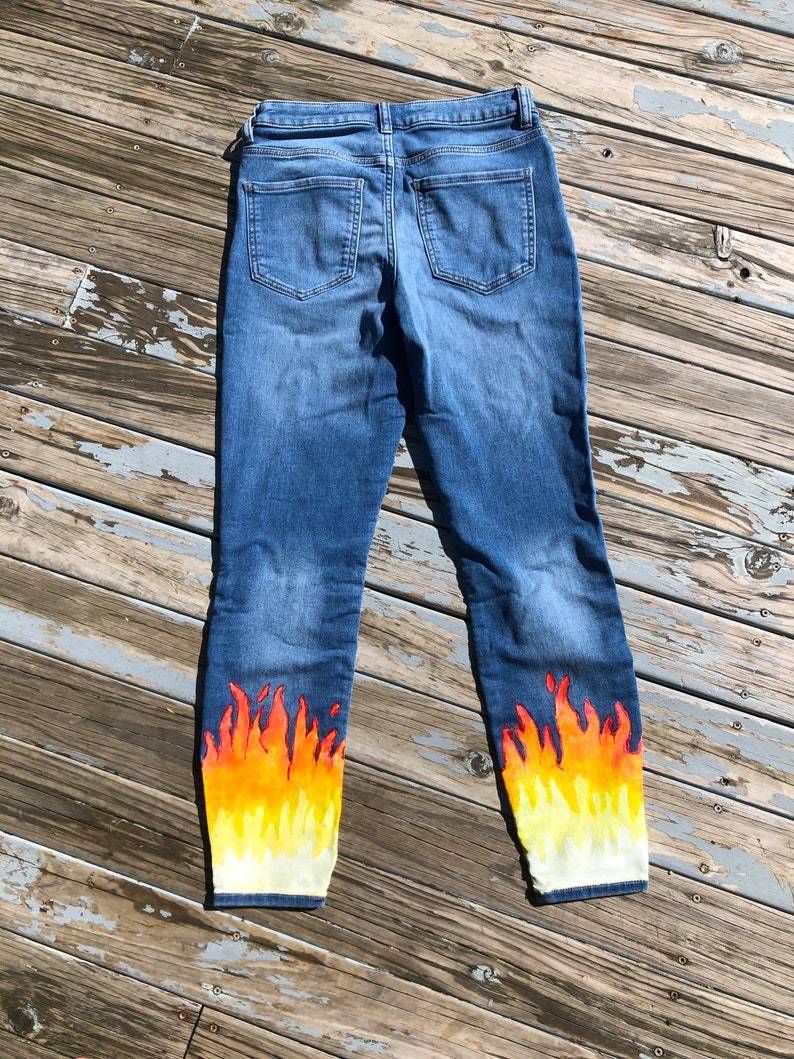 Painted Denim Shorts Custom Designs - Etsy
