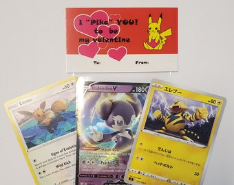 pokemon valentine card packs Valentines Day / Anniversary teacher card and stickers included My son made me a