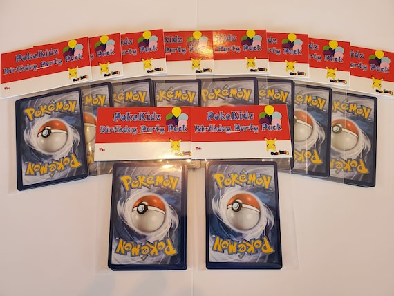 10 Pack Pokemon Birthday Party Favor & Birthday Gift Bundle 10 Five Card Pokemon  Birthday Packs -  Israel