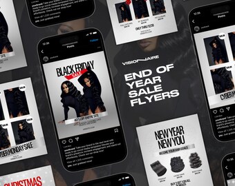 Black Friday, Cyber Monday, Christmas, New Year, Instagram Flyer, Hair Flyer, Boutique Flyer, DIY Canva flyers, Social Media Flyer, E-Flyer