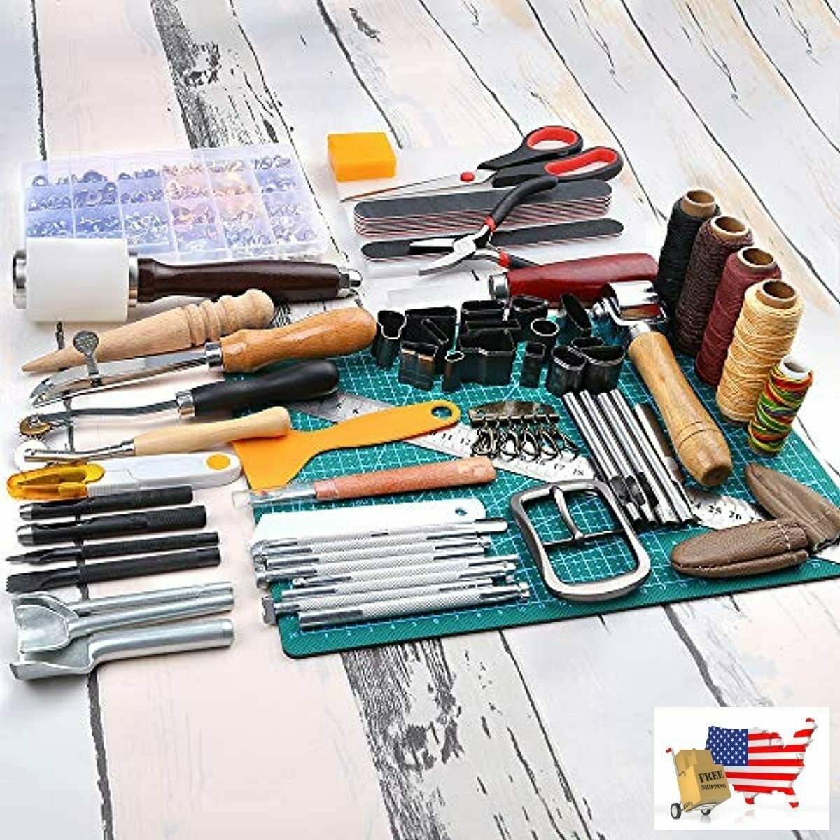 Leather tool set 428 Pieces Working Tool Kit Leather Working Etsy Leather tool set 428 Pieces Working Tool Kit Leather Working Etsy