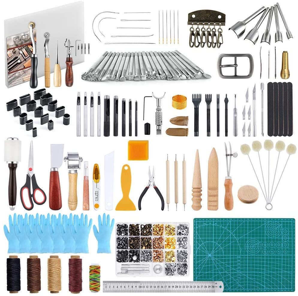 Leather craft DIY leather working tools Leather working kit leather tools  leather making tools Craft Sewing Kit Leather Kit Binding Tools