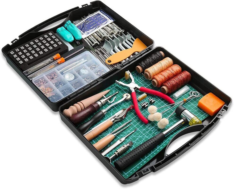 40-pcs Leather Craft DIY Tool Kit for Hand Sewing Stitching