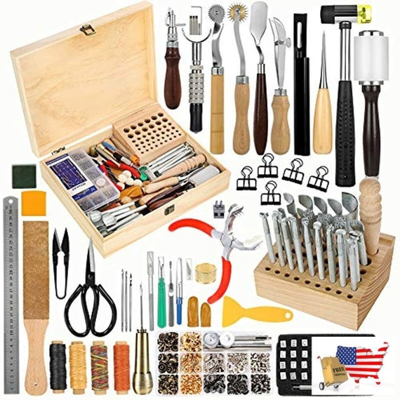 Leather Craft Kit Set Leather Hand Sewing Repair Kit Sewing