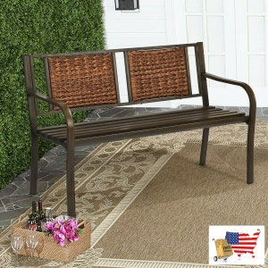 Patio Garden Bench Park Yard Outdoor Furniture Seating For outdoor Powerful Capacity patio bench outside bench