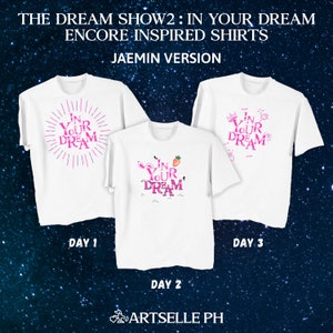 NCT Dream JAEMIN In Your Dream Encore Shirt Embossed TDS2 T Shirt The Dream Show 2 T-Shirt in Seoul Inspired K-POP Concert Tee