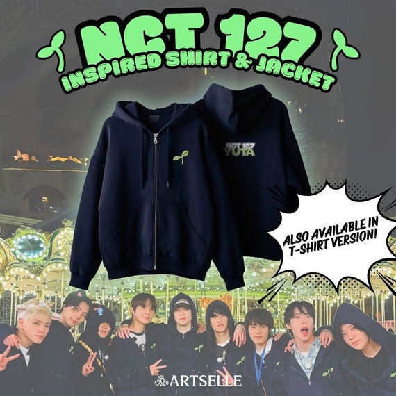 NCT 127 Jacket Sprout KPOP Inspired Navy Blue Hoodie - Etsy