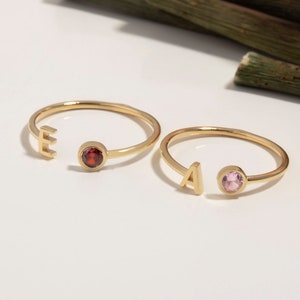 Personalized Birthstone Rings in 10K, 14K, and 18K Gold - Dainty and Chic Jewelry