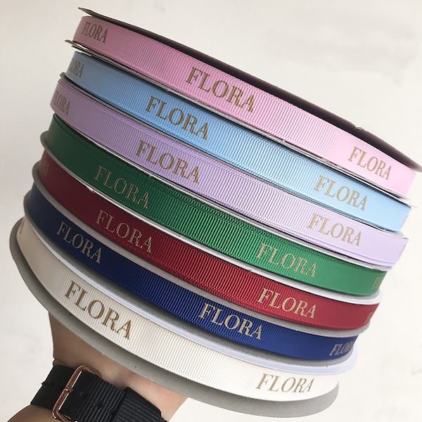 Personalized Grosgrain Ribbon Printed with Your logo For Gift Packaging,100 yards Roll