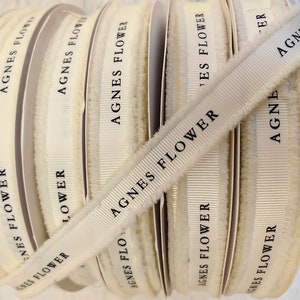 100 yards Personalized Grosgrain Fringe Ribbon Printed with Your logo  For Gift Packaging Bulk
