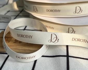 Personalized polyester cotton Ribbon Printed with Your logo For Gift Packaging,100 yards Roll