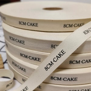 Nastro in nastro di cotone personalizzato stampato su misura con il tuo logo per confezioni regalo, rotolo da 100 iarde