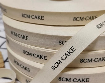 Personalized Cotton Ribbon with Custom Logo, Gift Packaging, 100 Yards