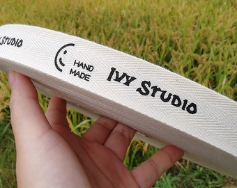 Personalisiertes Baumwoll-Köperband-Band bedruckt mit Ihrem Logo für Geschenkverpackung, 100 Meter Rolle
