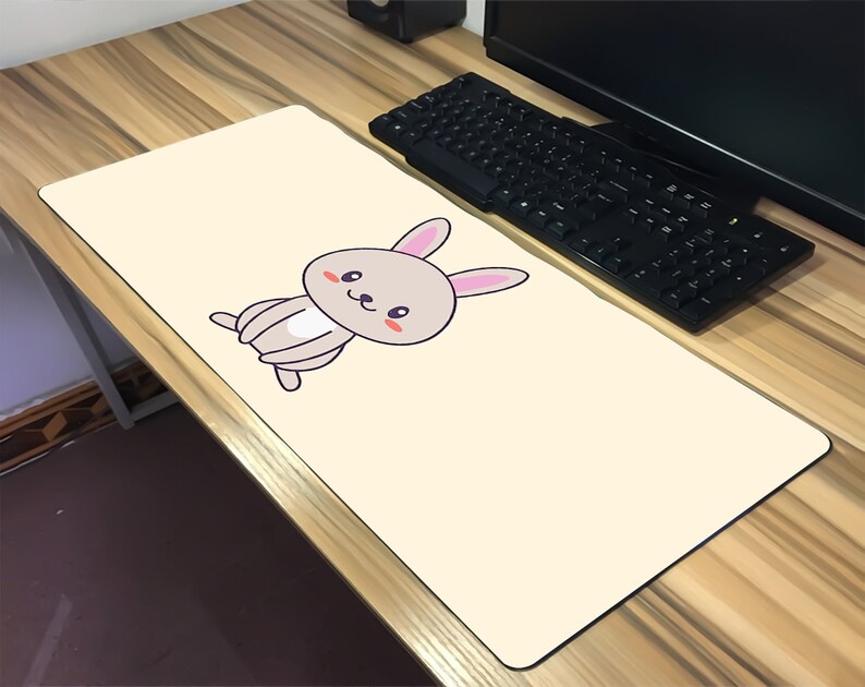 Big Non-Slip Mousepad for Gaming /& Keyboard Cartoon Mouse Pad Rabbit Mouse Pad Cute Desk Pad Large desk mat, Gaming Mouse Pad