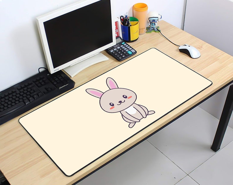 Big Non-Slip Mousepad for Gaming /& Keyboard Cartoon Mouse Pad Rabbit Mouse Pad Cute Desk Pad Large desk mat, Gaming Mouse Pad