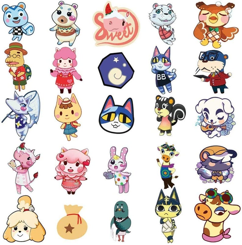 Animal Crossing stickers random selection of 5