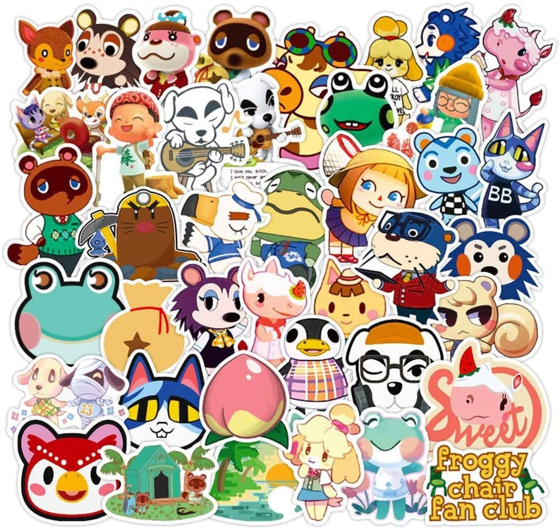 Animal Crossing stickers random selection of 5