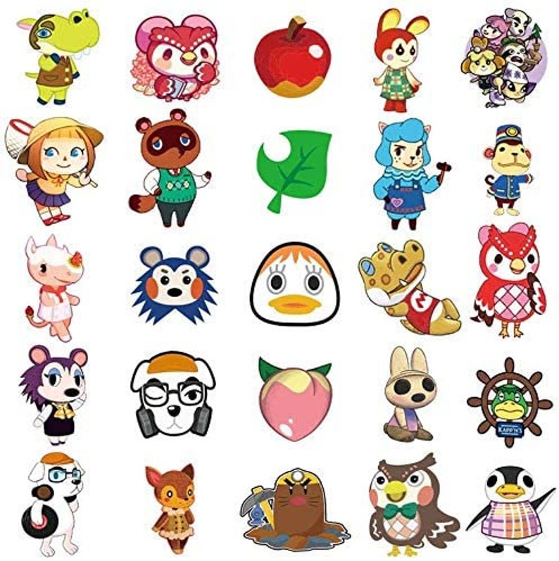 Animal Crossing stickers random selection of 5