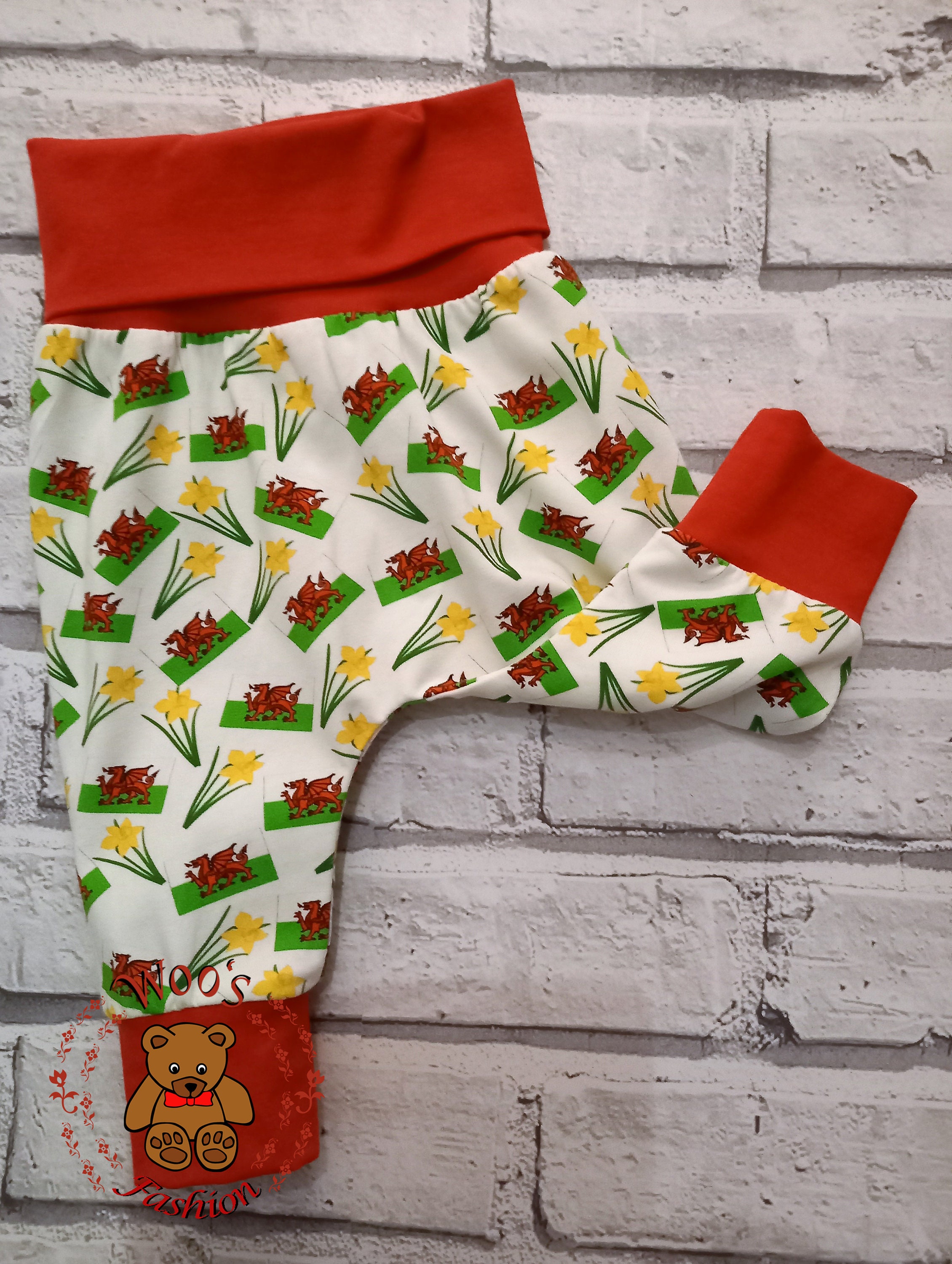 Welsh Themed Baby Leggings Welsh Harem Pants Welsh Baby Etsy UK