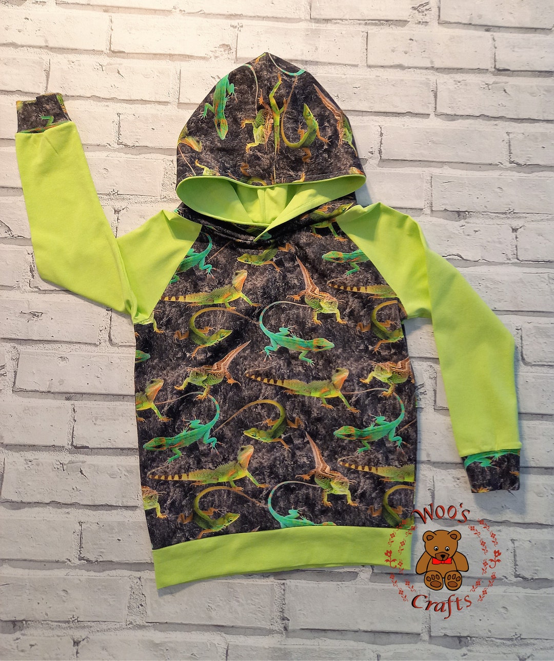 Lizard Hoodie, Gecko Hoodie, Boy's Hoodie, Lizard Clothing, Reptile