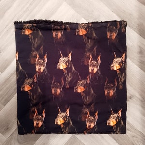 Handmade Doberman Pinscher Neck Warmer: French Terry Snood