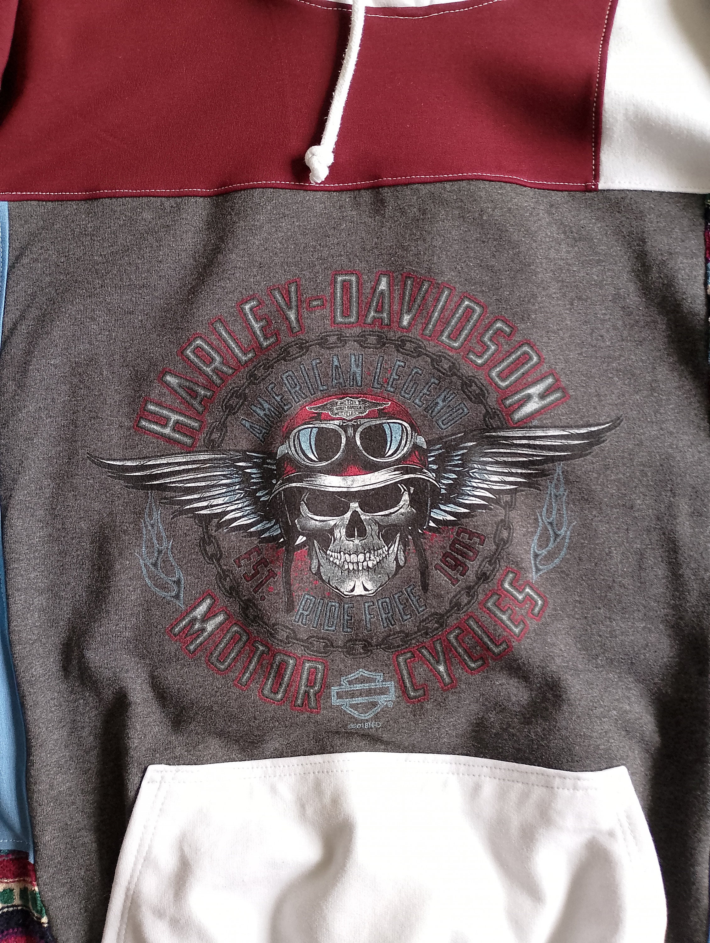 ◆Harley Davidson◆ Pigment Dying American Legend Sweatshirt Vintage 90s Harley Davidson Crewneck Sweatshirt All Over