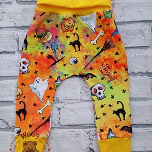 Baby Halloween Harem Pants: Unisex French Terry Trousers