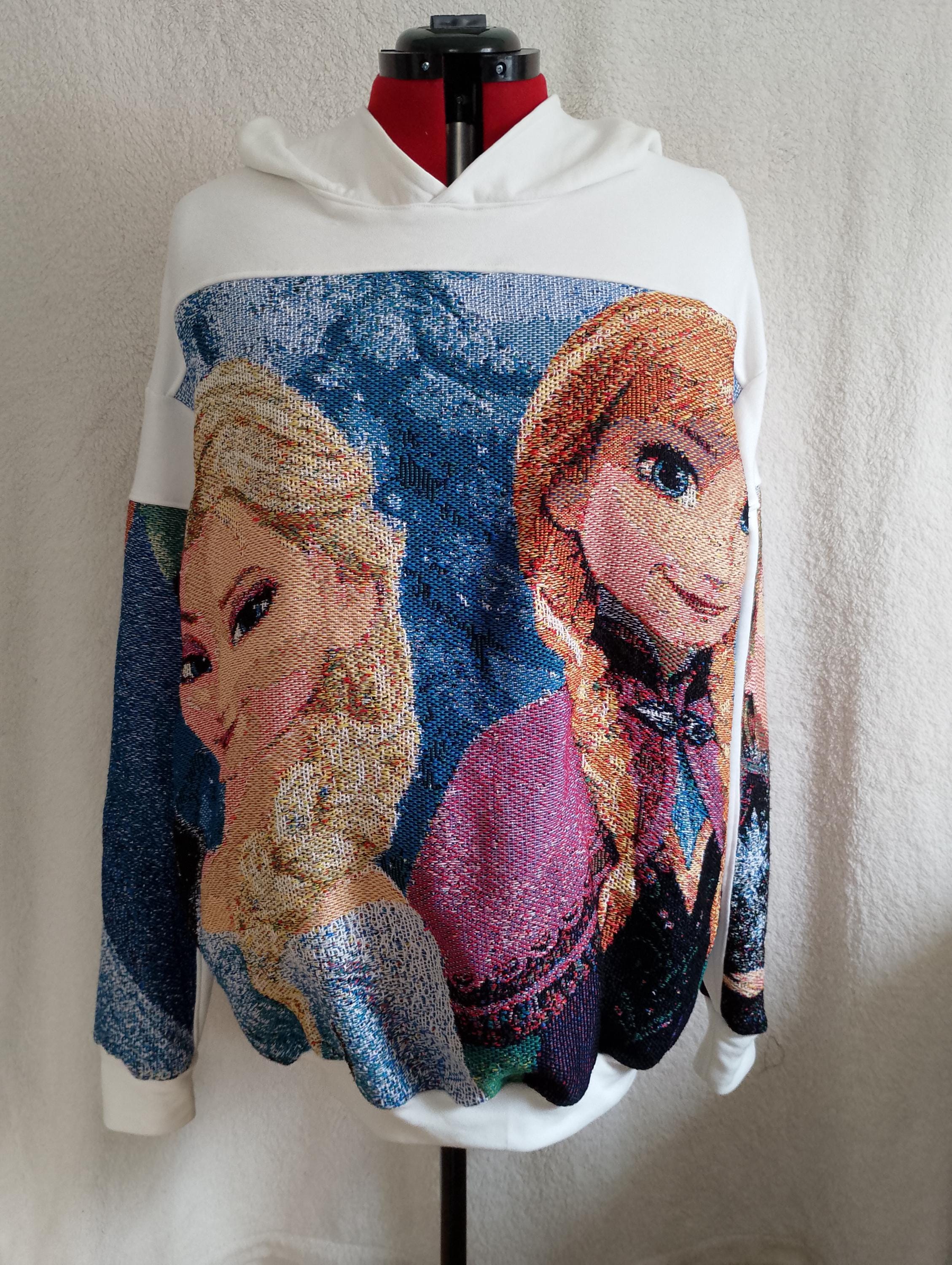 Sweatshirt Anna Und Elsa Pulli Reworked Frozen Pullover, Upcycled