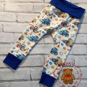 Digger harems, handmade clothing, kids harems, Construction clothing, kids trousers, kids pants, Baby harem pants, little boy&#39;s harems,