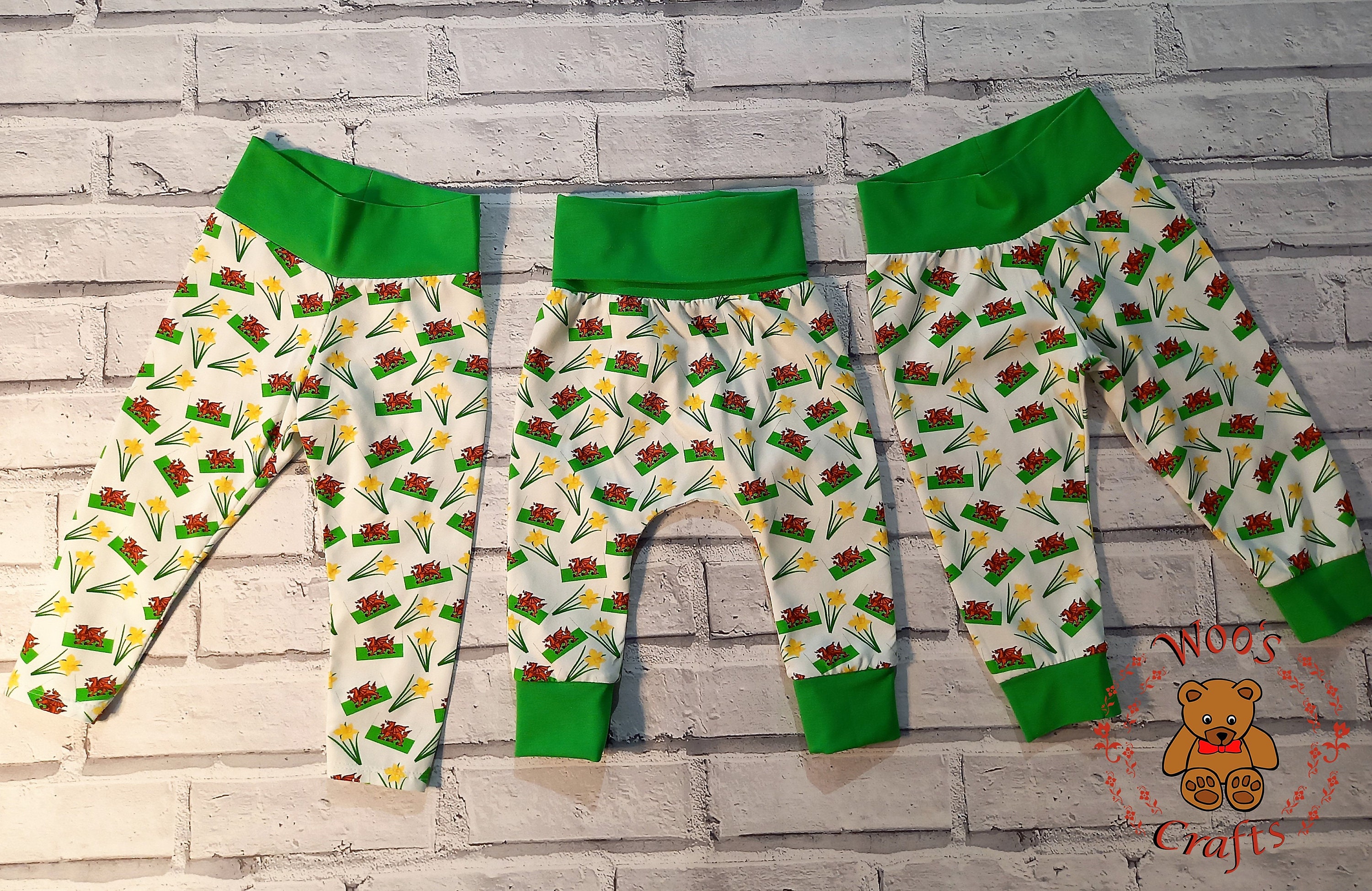 Welsh Themed Baby Leggings Welsh Harem Pants Welsh Baby Etsy UK