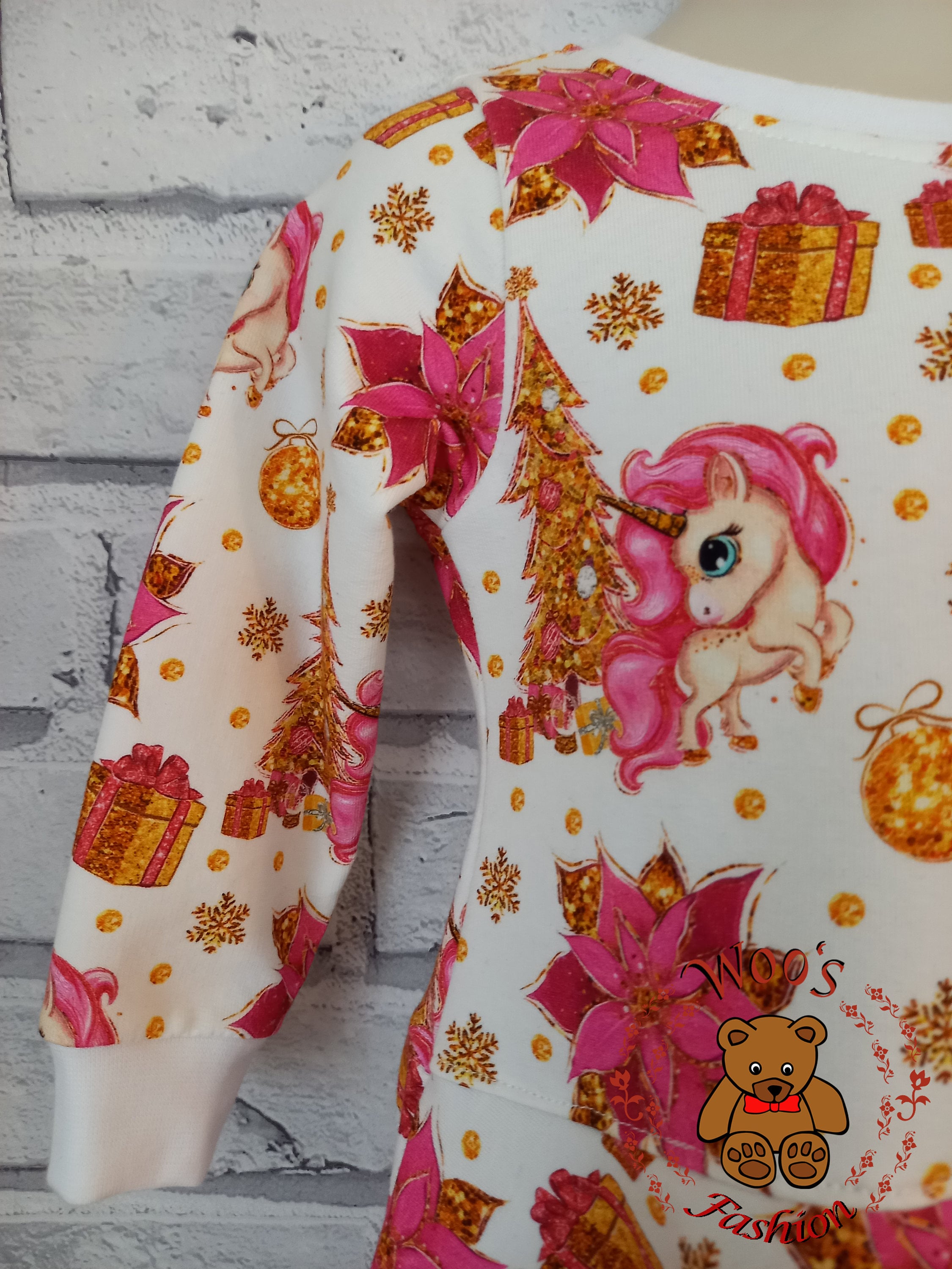 white christmas dresses Christmas Unicorn Shimmer Dress main image 1