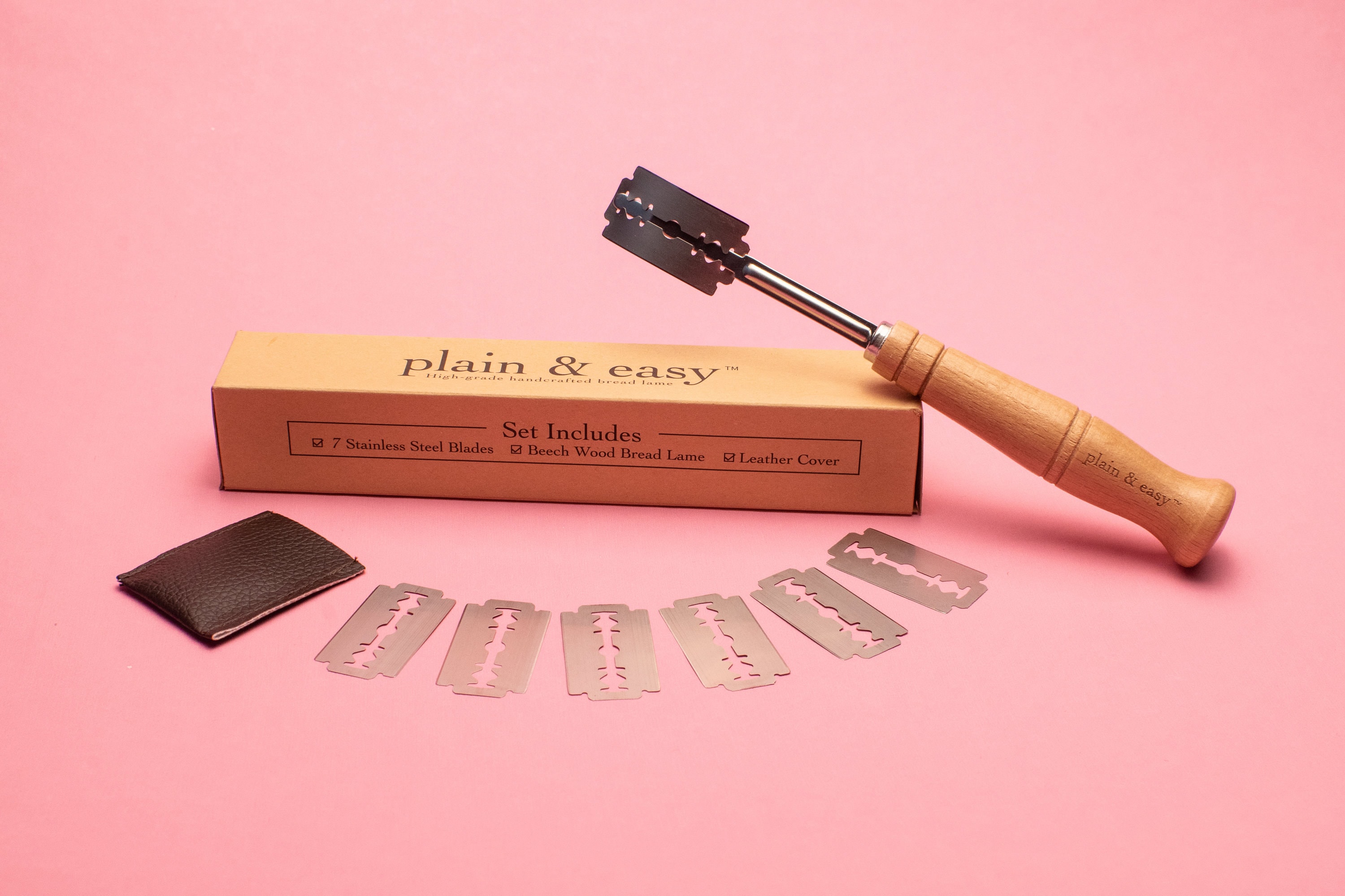 Plain & Easy Bread Lame Scoring Knife With 7 Stainless Steel Razors