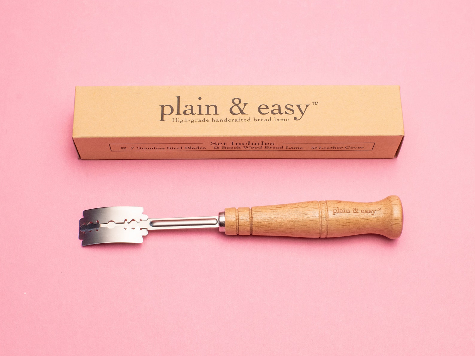 Plain & Easy Bread Lame Scoring Knife With 7 Stainless Steel Razors