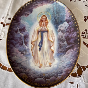 Vintage Porcelain Wall Plate - Madonna and Child Motif - Königszelt Bayern, 1994