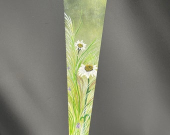 Hand painted hand saw blade floral
