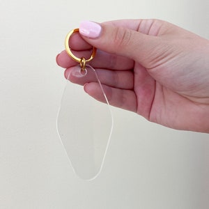 Motel Sleutelhanger Blank, Acryl Sleutelhanger Blank, Monogram Sleutelhanger