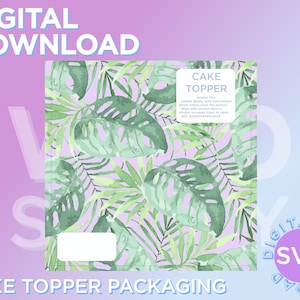 Download Digital de Embalagem para Topper de Bolo