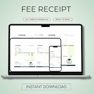 Editable Receipt Template, Small Business Digital Receipt, Sales Receipt Form, Customer Invoice, Google Sheets Template, Instant Download