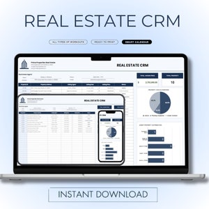 Realtor CRM and Client Tracker | Google Sheets | Realtor Lead and Sales Management | Client Sheet and Tracker | Real Estate CRM Tool