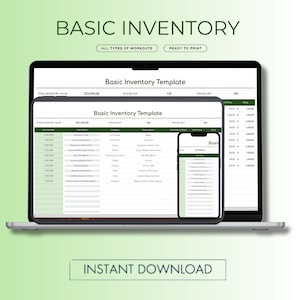 Small Business Inventory Tracker Spreadsheet | Google Sheets & Excel Template | Inventory Management Log | Order Tracker | Inventory List