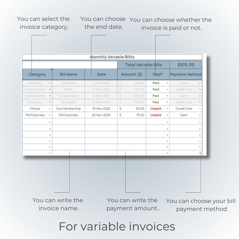 Bill tracker spreadsheet google sheets excel bill calendar monthly