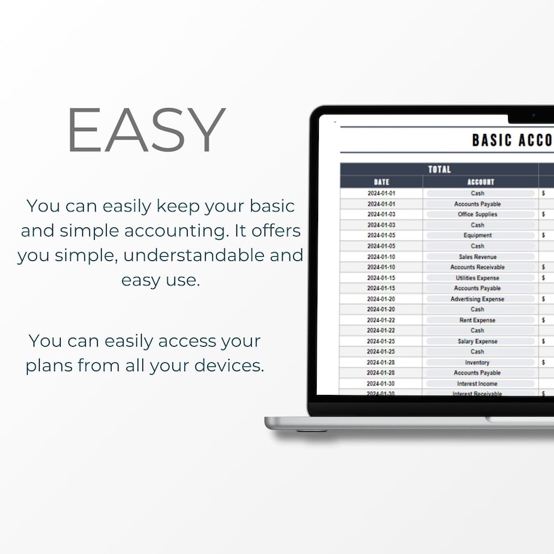Easy Bookkeeping Template Spreadsheet for Small Businesses, Google