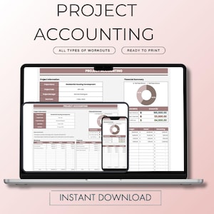 Project Cost Tracker & Dashboard Spreadsheet, Google Sheets Template, Business Expense Tracker, Budget Planner, Cost Management Tool