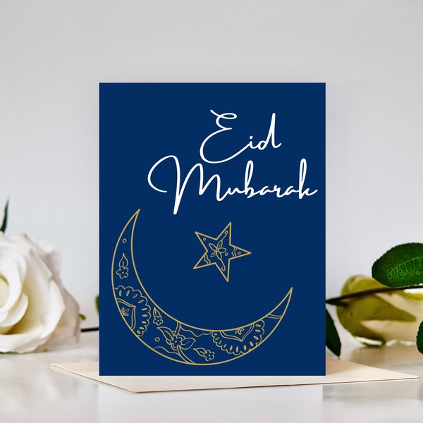 Eid Mubarak Card - Moon