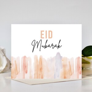 Cartão Eid Mubarak - Aquarela