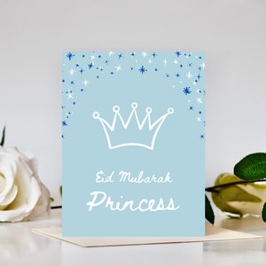 Cartão Eid Infantil - Princesa