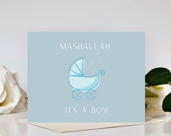 New Baby Card - Baby Carriage Card (Boy/Girl)